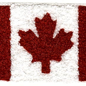 Chenille Stitched Canadian Maple Leaf Flag