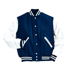 Blue and White Varsity Jacket